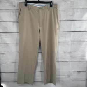 FootJoy Golf Pants Performance Flat‎ Front Beige Mens Size 34 / 27